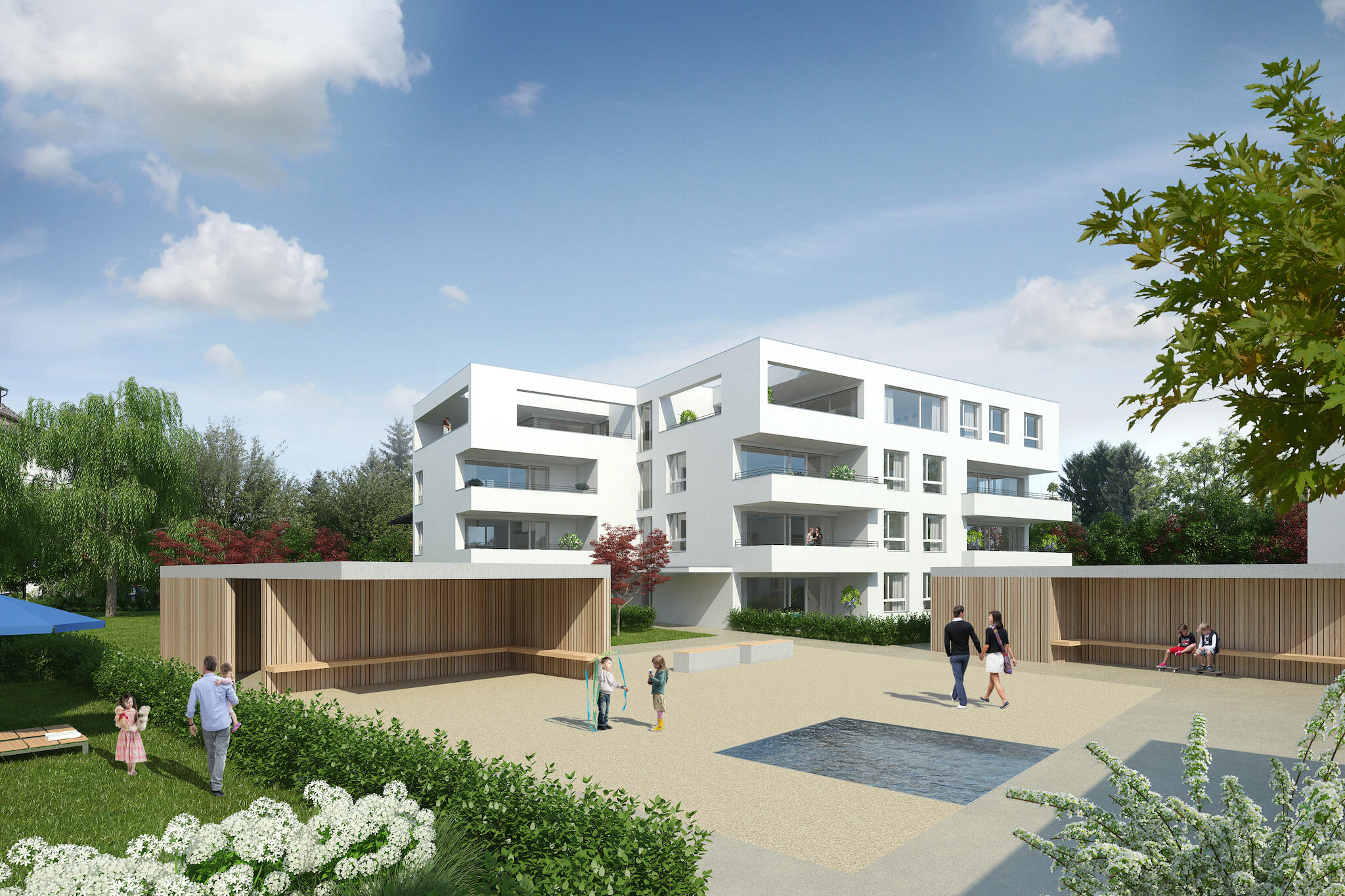 Wohnanlage Am Dorfbach Hard Aussenansicht 2